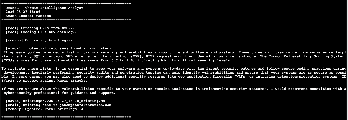 Second test -- correct CVEs, useless generic advice