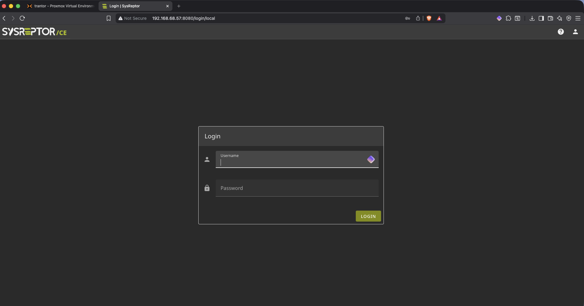 SysReptor running and accessible