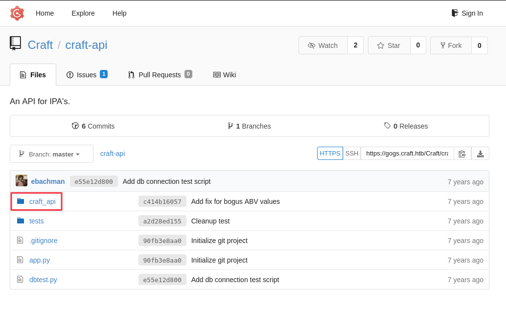 craft-api repository folder structure