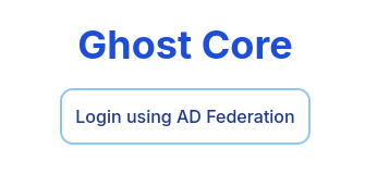 Ghost Core login page on port 8443