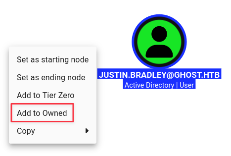 Marking justin.bradley as owned