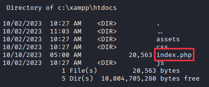 index.php source showing upload handling