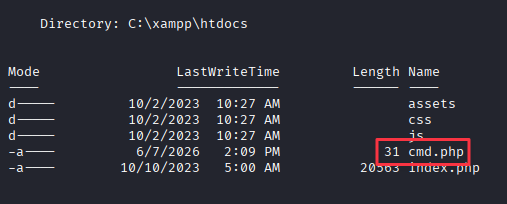 Upload confirmation for cmd.php