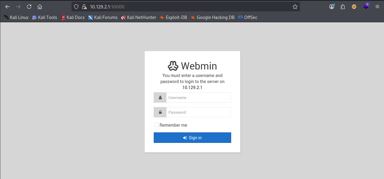 Webmin on port 10000