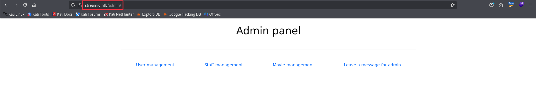 Admin panel accessible as yoshihide